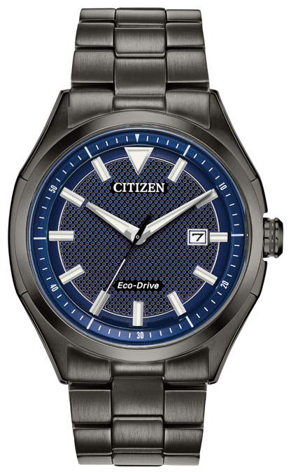 Citizen Eco-Drive Blue Dial Stainless Steel Mens Watch AW1147-52L