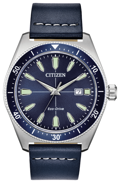 Citizen Eco-Drive Sport Brycen Blue Dial Stainless Steel Mens Watch AW1591-01L