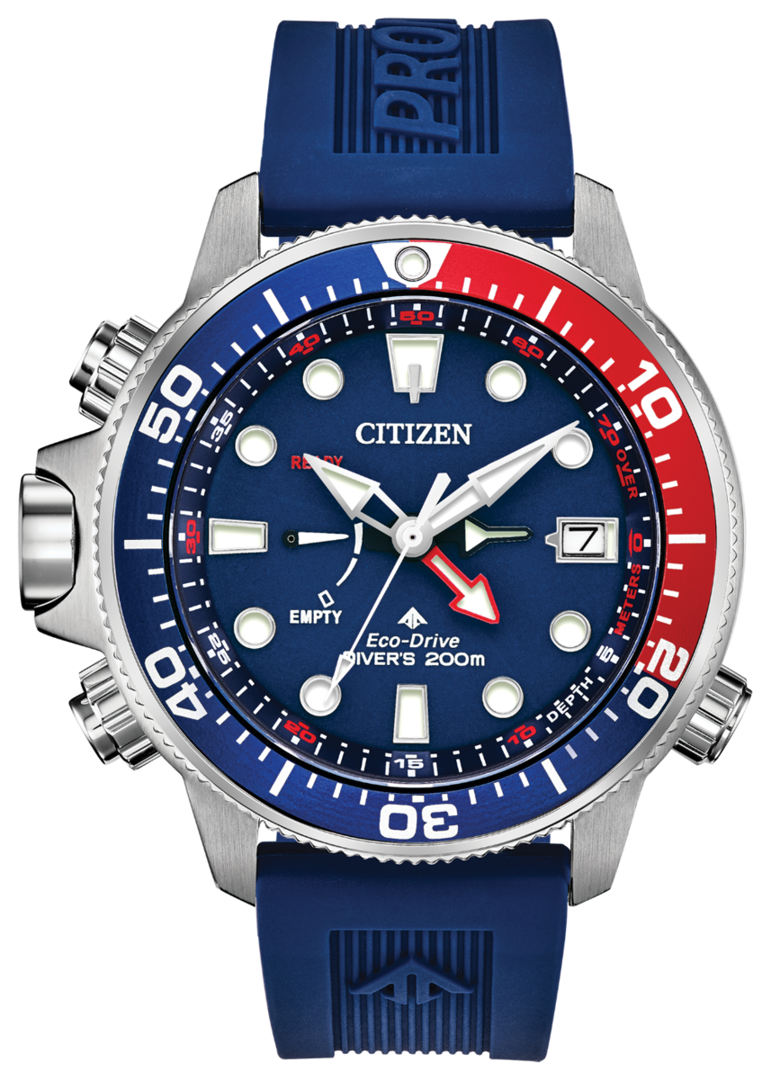 Citizen Eco-Drive Promaster Aqualand Blue Dial Stainless Steel Mens Watch BN2038-01L