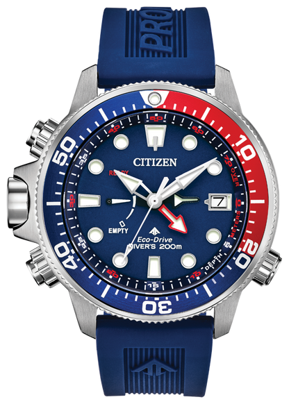 Citizen Eco-Drive Promaster Aqualand Blue Dial Stainless Steel Mens Watch BN2038-01L