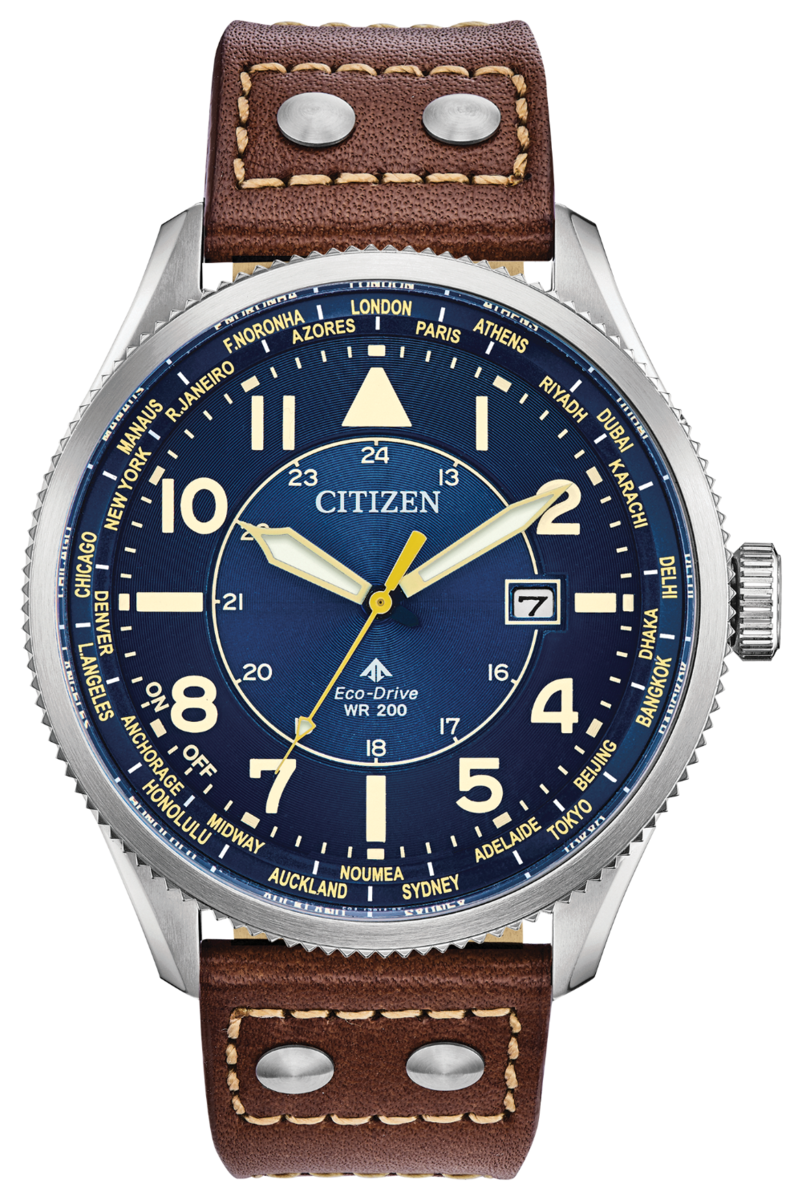 Citizen Eco-Drive Promaster Nighthawk Blue Dial Stainless Steel Mens Watch BX1010-11L