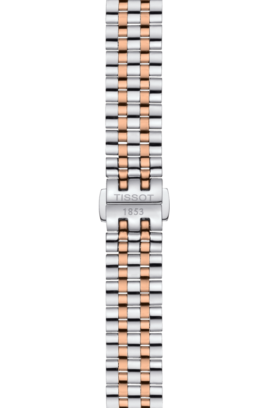 Tissot Carson Premium Lady Silver Diamond Set Dial Two Tone Womens Quartz Watch T1222102203301