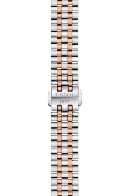Tissot Carson Premium Lady Silver Diamond Set Dial Two Tone Womens Quartz Watch T1222102203301