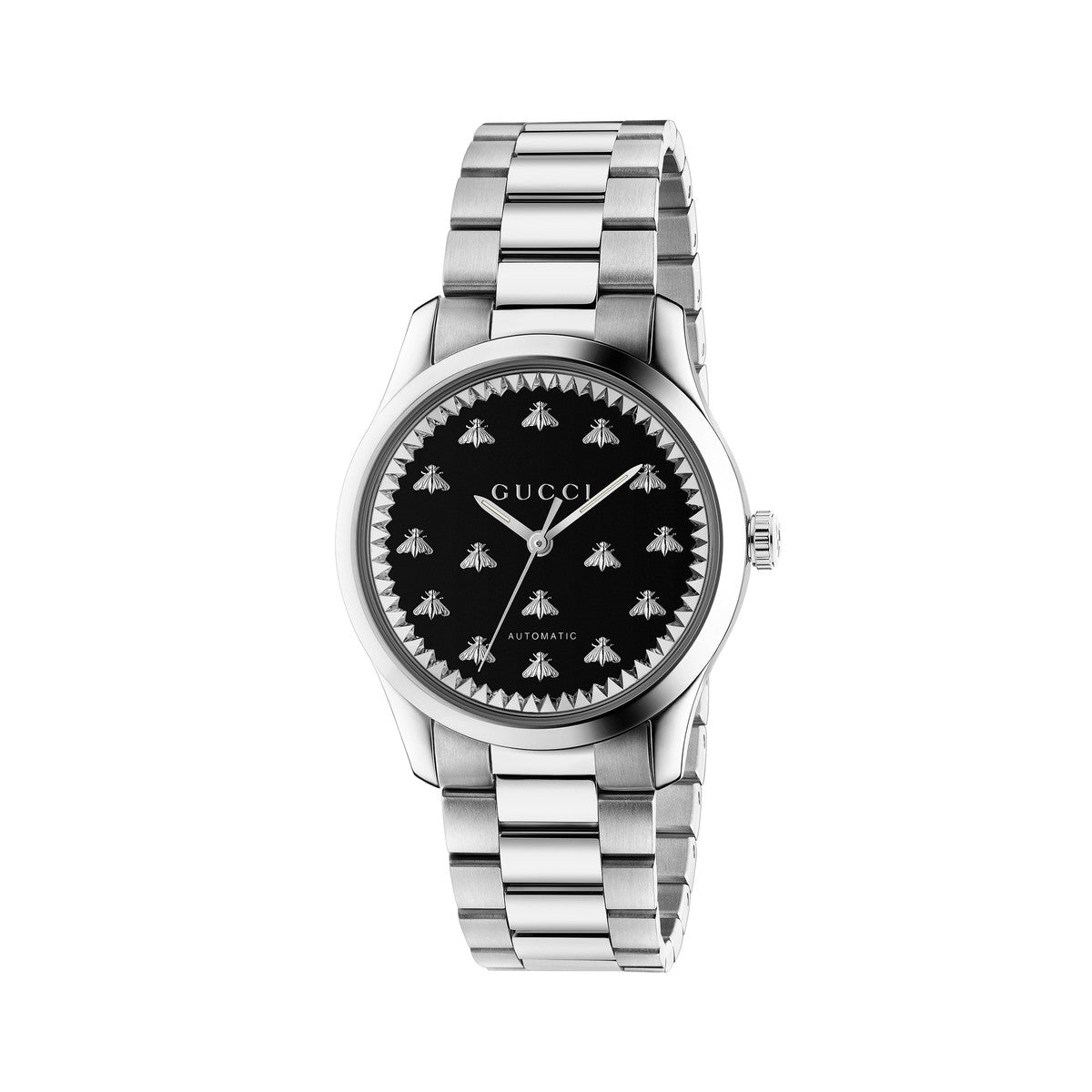 Gucci G-Timeless Black Onyx Dial Stainless Steel Unisex Automatic Watch YA1264130