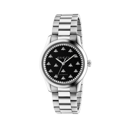 Gucci G-Timeless Black Onyx Dial Stainless Steel Unisex Automatic Watch YA1264130