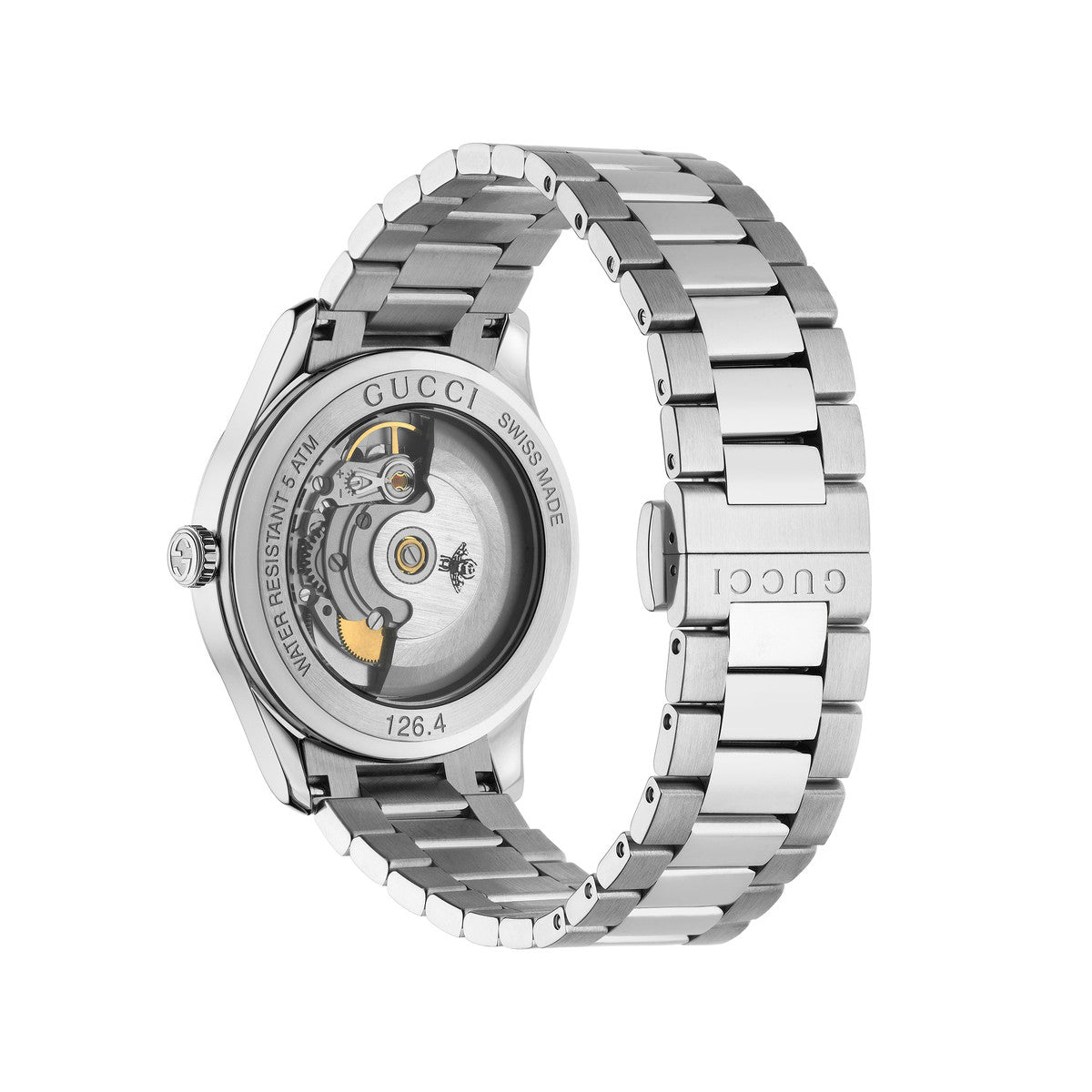 Gucci G-Timeless Black Onyx Dial Stainless Steel Unisex Automatic Watch YA1264130