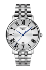 Tissot Carson Premium Silver Dial Stainless Steel Mens Quartz Watch T1224101103300
