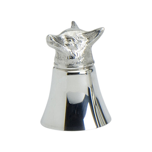 Pewter Fox Head Stirrup Cup/Spirit Measure 2 fl.oz