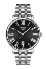 Tissot Carson Premium Black Dial Stainless Steel Mens Quartz Watch T1224101105300