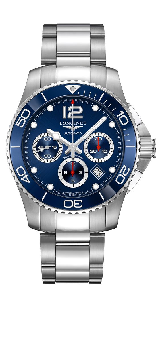 Longines HydroConquest Blue Dial Stainless Steel Mens Chronograph Watch L38834966