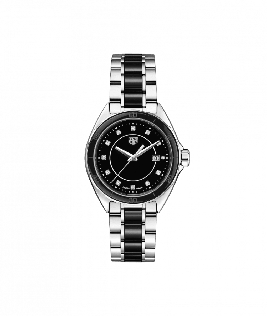 TAG Heuer Formula 1 Stainless Steel & Black Ceramic Diamond Set Womens Quartz Watch WBJ141AB.BA0973