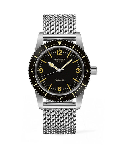 Longines Heritage Skin Diver Black Dial Stainless Steel Mens Watch L28224566