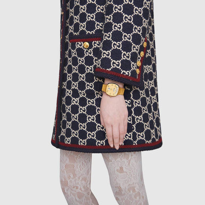 Gucci Grip 35mm PVD Gold Plated Unisex Quartz Watch YA157403