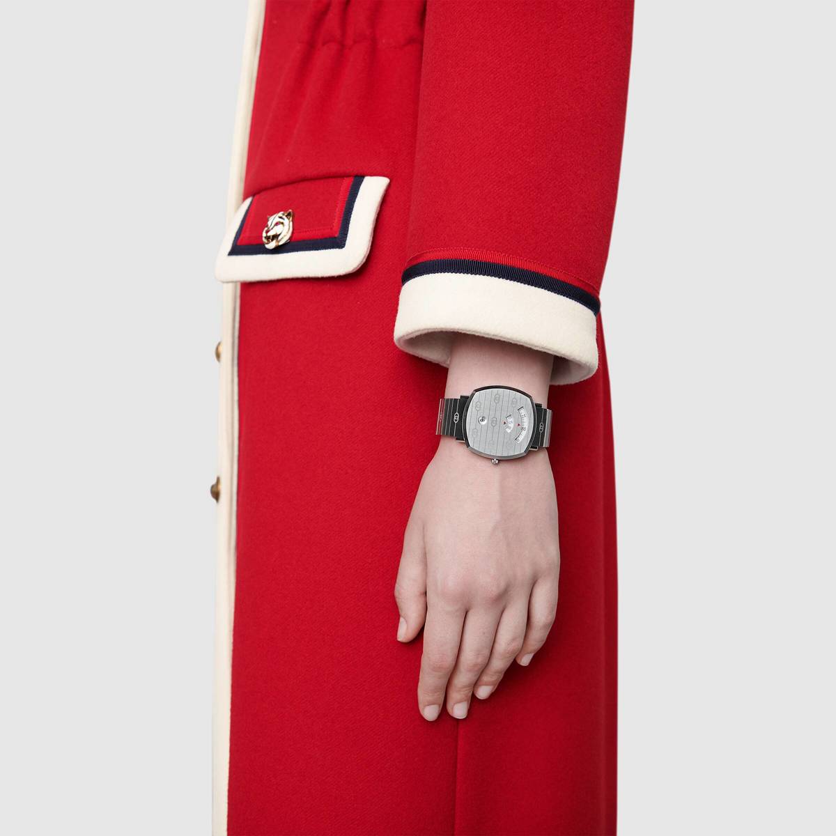 Gucci Grip 38mm Stainless Steel Unisex Quartz Watch YA157410