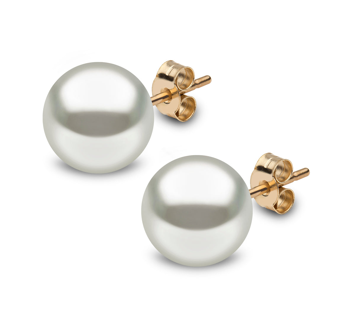 YOKO London 18ct Gold 9.5mm Natural South Sea Pearl Classic Stud Earring