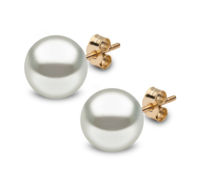 YOKO London 18ct Gold 9.5mm Natural South Sea Pearl Classic Stud Earring