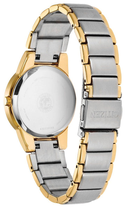 Citizen Eco-Drive Axiom Diamond Set Mother of Pearl Dial Two Tone Womens Watch GA1054-50D