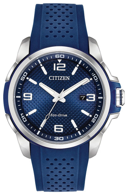 Citizen Eco-Drive AR Blue Dial Stainless Steel Mens Watch AW1158-05L
