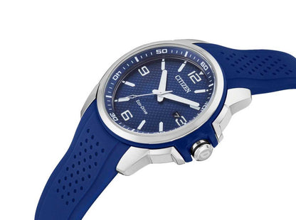 Citizen Eco-Drive AR Blue Dial Stainless Steel Mens Watch AW1158-05L