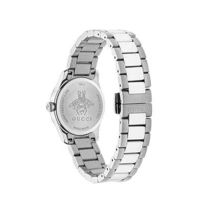 Gucci G-Timeless Feline Pink Mother of Pearl Dial Stainless Steel Womens Quartz Watch YA1265013