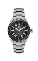 TAG Heuer Autavia Brown Black Dial Calibre 5 Chronometer Stainless Steel Mens Watch WBE5114.EB0173