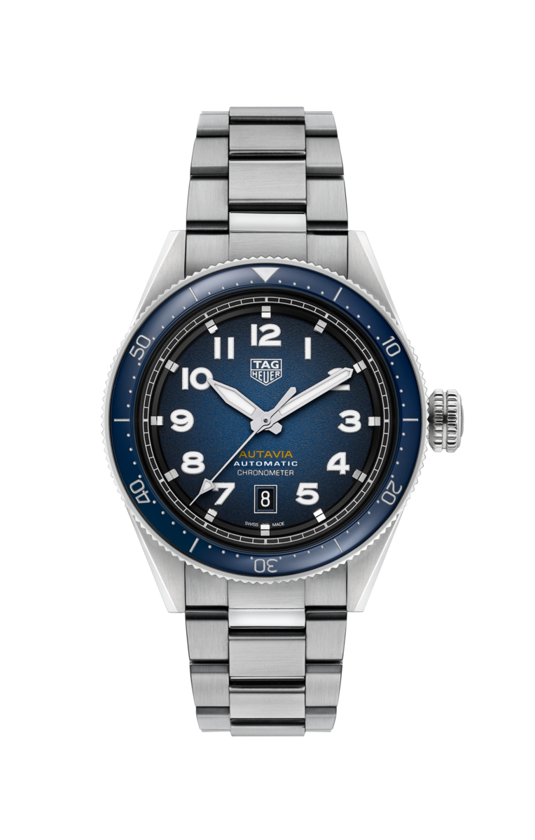 TAG Heuer Autavia Blue Dial Calibre 5 Chronometer Stainless Steel Mens Watch WBE5116.EB0173