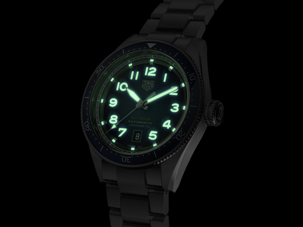 TAG Heuer Autavia Blue Dial Calibre 5 Chronometer Stainless Steel Mens Watch WBE5116.EB0173