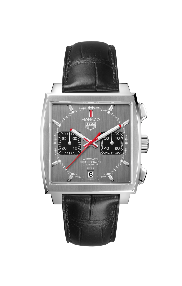 TAG Heuer Monaco Calibre 12 Final Edition Grey Dial Chronograph Stainless Steel Mens Watch CAW211J.FC6476