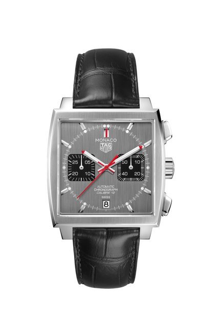 TAG Heuer Monaco Calibre 12 Final Edition Grey Dial Chronograph Stainless Steel Mens Watch CAW211J.FC6476