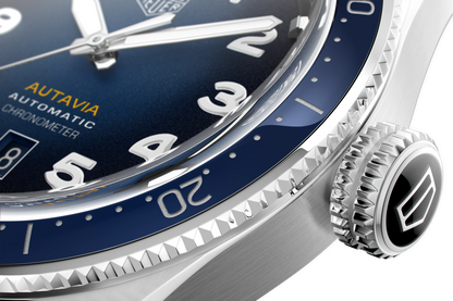 TAG Heuer Autavia Blue Dial Calibre 5 Chronometer Stainless Steel Mens Watch WBE5116.FC8266