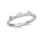 18ct  Diamond Set Single Row Bubble Dress Ring