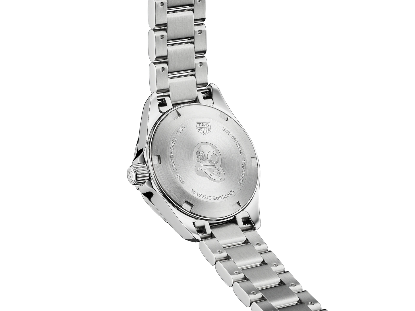 TAG Heuer Aquaracer Stainless Steel Mother of Pearl Diamond Set Dial Womens Quartz 27mm Watch WBD1414.BA0741