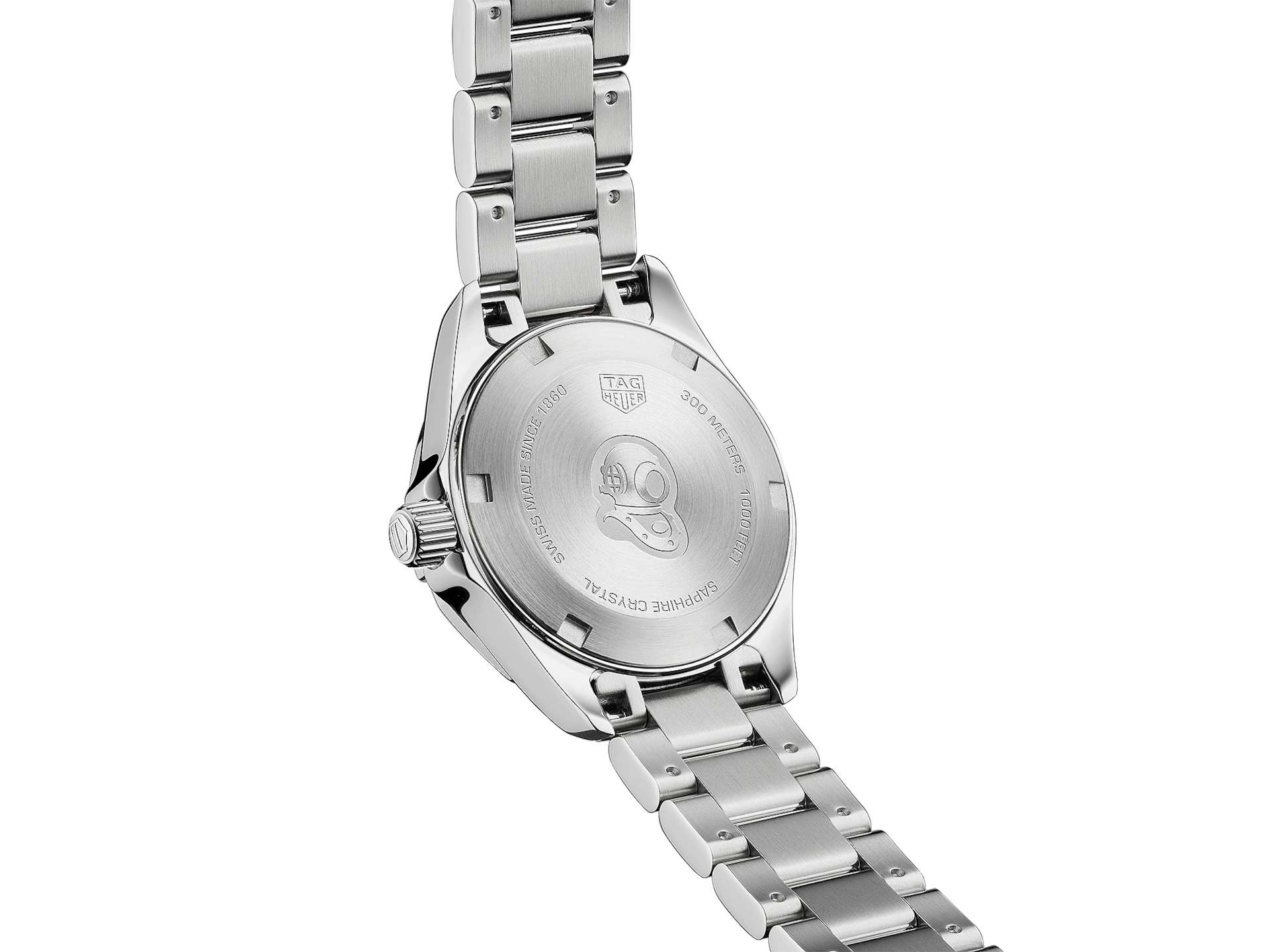 TAG Heuer Aquaracer Stainless Steel Mother of Pearl Diamond Set Dial Womens Quartz 27mm Watch WBD1414.BA0741