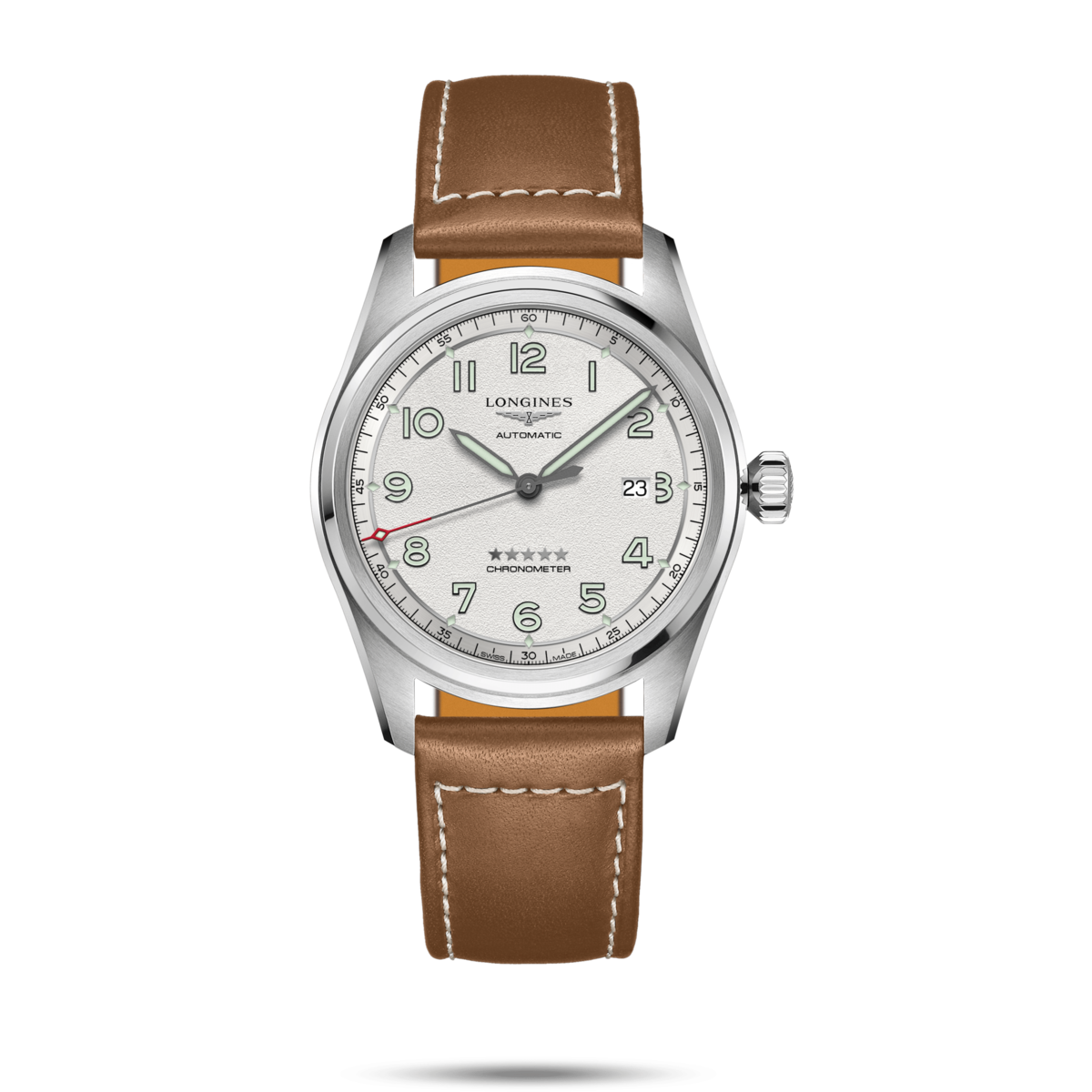Longines Spirit Silver Dial Stainless Steel Mens 42mm Watch L38114732