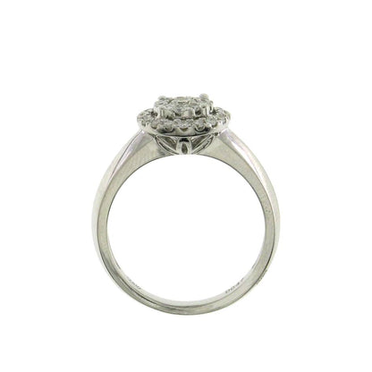 18ct White Gold Multi Diamond Set Cluster Ring