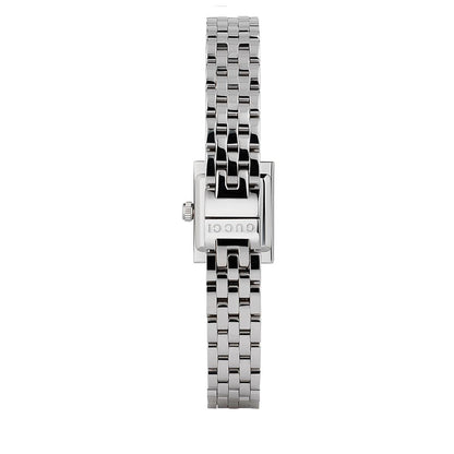 Gucci G-Frame Black Diamond Set Dial Stainless Steel Womens Quartz Watch YA128507