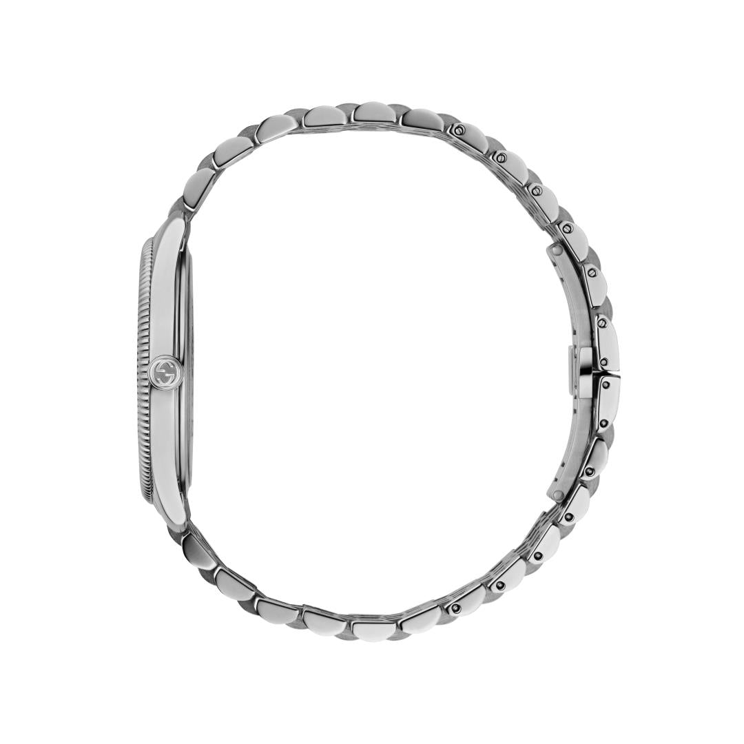 Gucci G-Timeless Silver Dial Slim Bee Stainless Steel Unisex Quartz Watch YA1264153