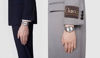 Gucci G-Timeless Silver Dial Slim Bee Stainless Steel Unisex Quartz Watch YA1264153