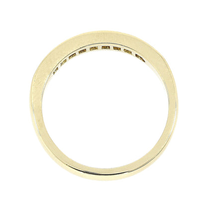 18ct Gold Princess Cut Ruby & Diamond Channel Set Half Eternity Ring