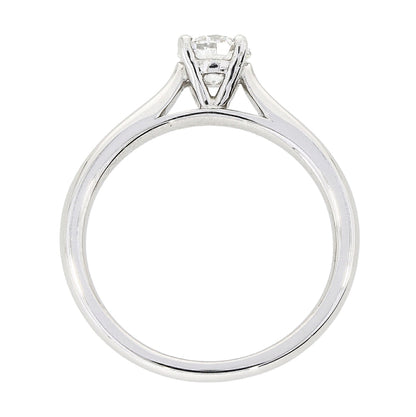 Platinum Solitaire 4 Claw Set 0.51ct Single Stone Diamond Ring
