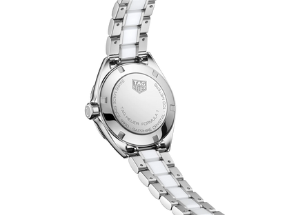 TAG Heuer Formula 1 Stainless Steel & White Ceramic Diamond Set Womens Quartz Watch WBJ141AD.BA0974