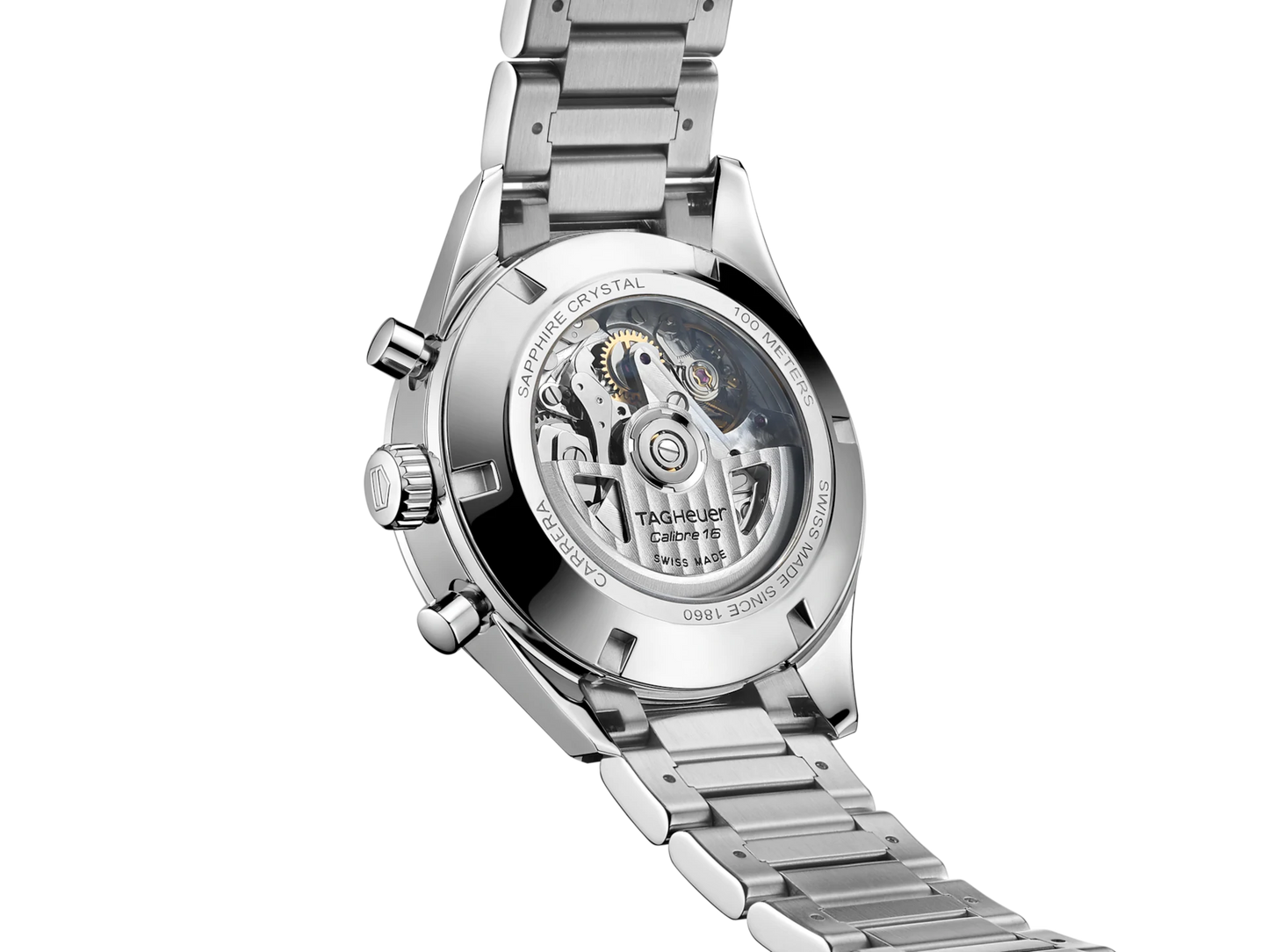 TAG Heuer Carrera Calibre 16 Black Dial Stainless Steel Mens Chronograph Watch CBK2110.BA0715