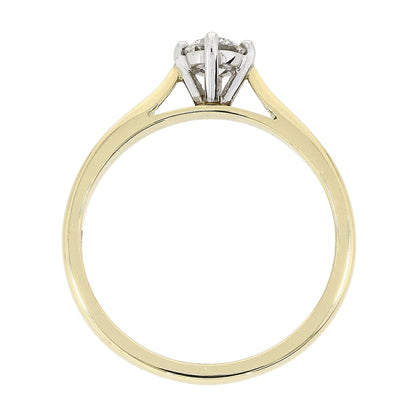 18ct Gold Solitaire 4 Claw Set 0.31ct Single Stone Diamond Ring