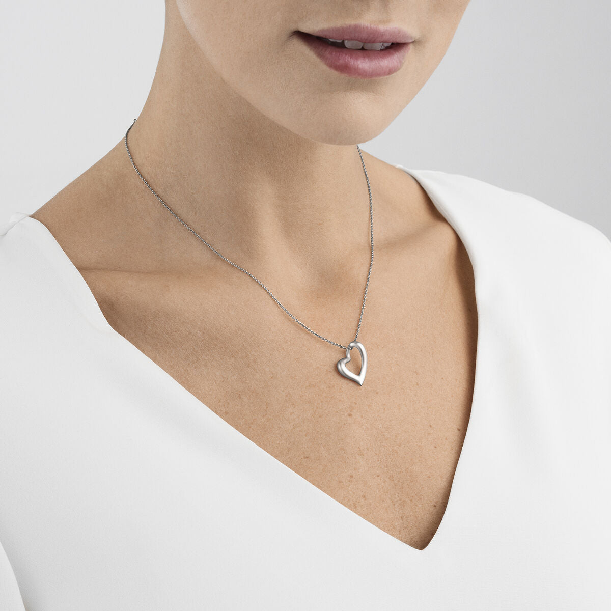 Georg Jensen HEARTS OF GEORG JENSEN Sterling Silver Pendant Necklace 10012161