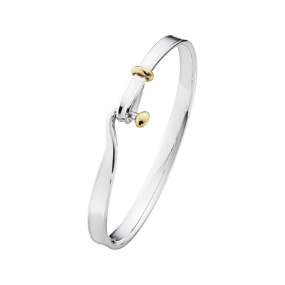 Georg Jensen TORUN Sterling Silver & Gold Bangle (large) 20000546000L
