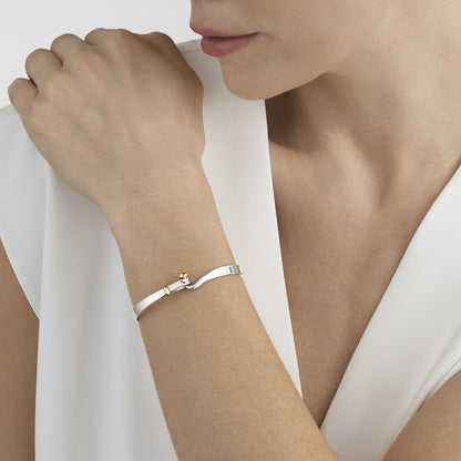Georg Jensen TORUN Sterling Silver & Gold Bangle (large) 20000546000L