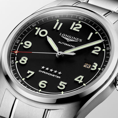 Longines Spirit Black Dial Stainless Steel Mens 42mm Watch L38114536
