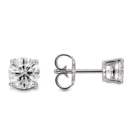 18ct White Gold 4 Claw Set 1.40ct Diamond Stud Earrings