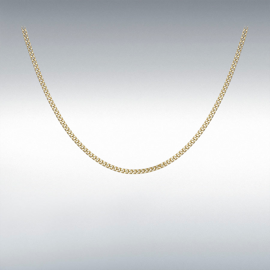 9ct Yellow Gold Square Spiga Link Chain 18" Necklace