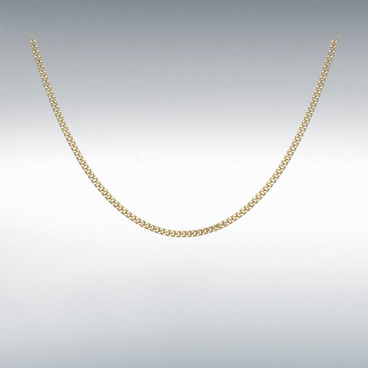 9ct Yellow Gold Square Spiga Link Chain 18" Necklace
